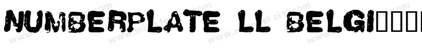 Numberplate LL Belgi字体转换